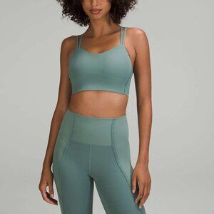 NWT Lululemon Like A Cloud Long Line Bra B/C *Ribbed, Sz 6, Tidewater Teal
